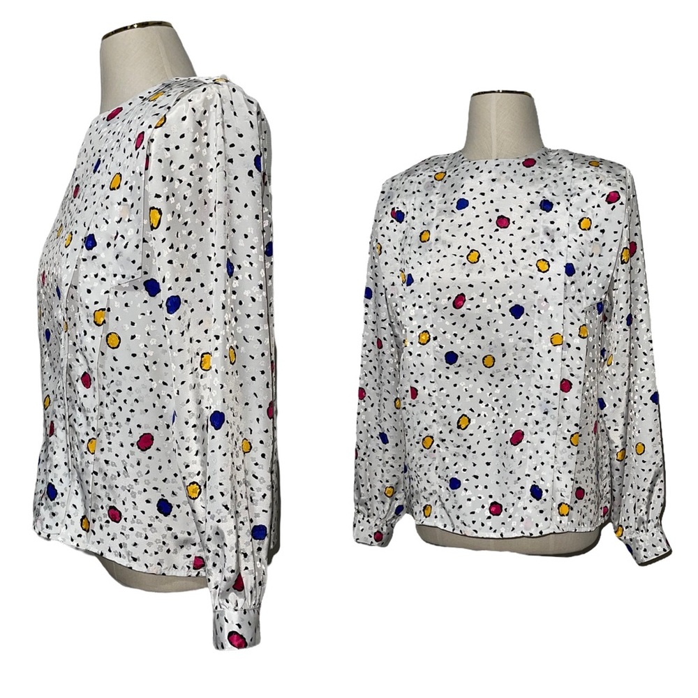NWT 80s Vintage “Pop Art” Blouse | Size 10